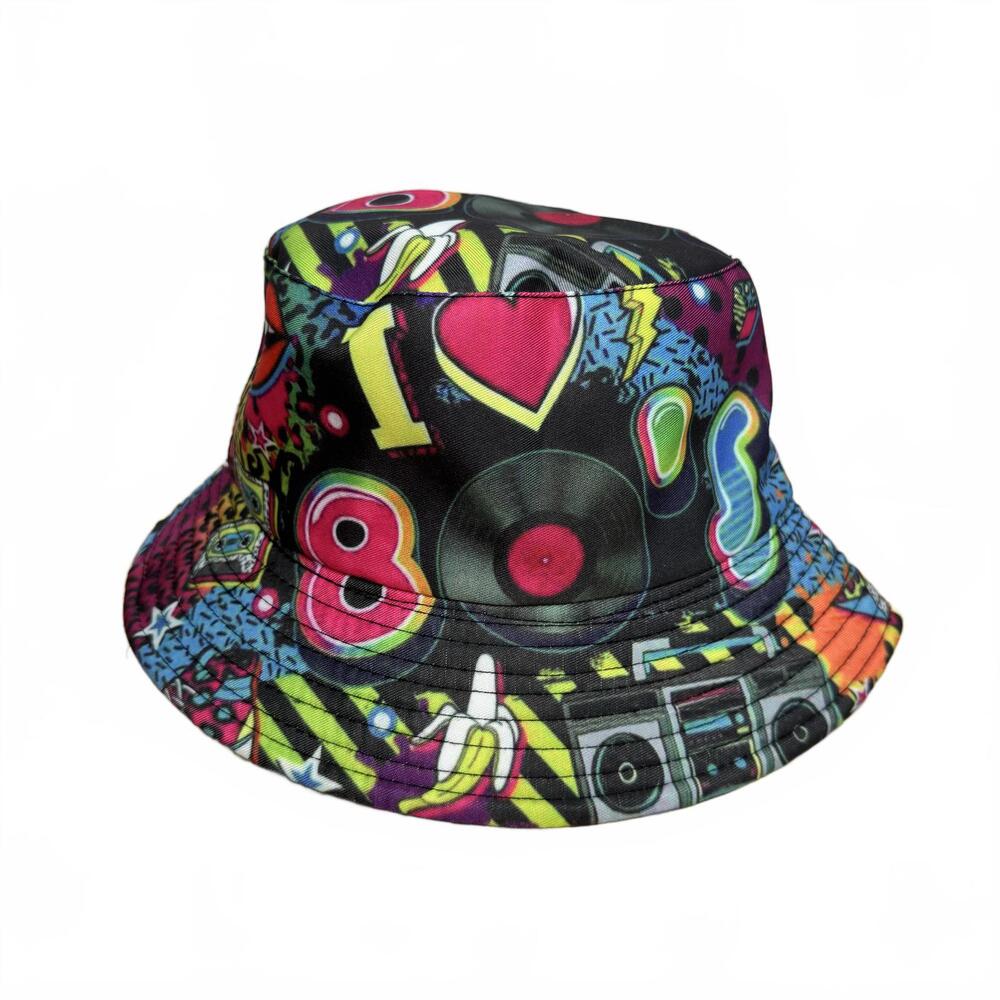 Colorful 80s I Loved The 80s Themed Bucket Hat‎
